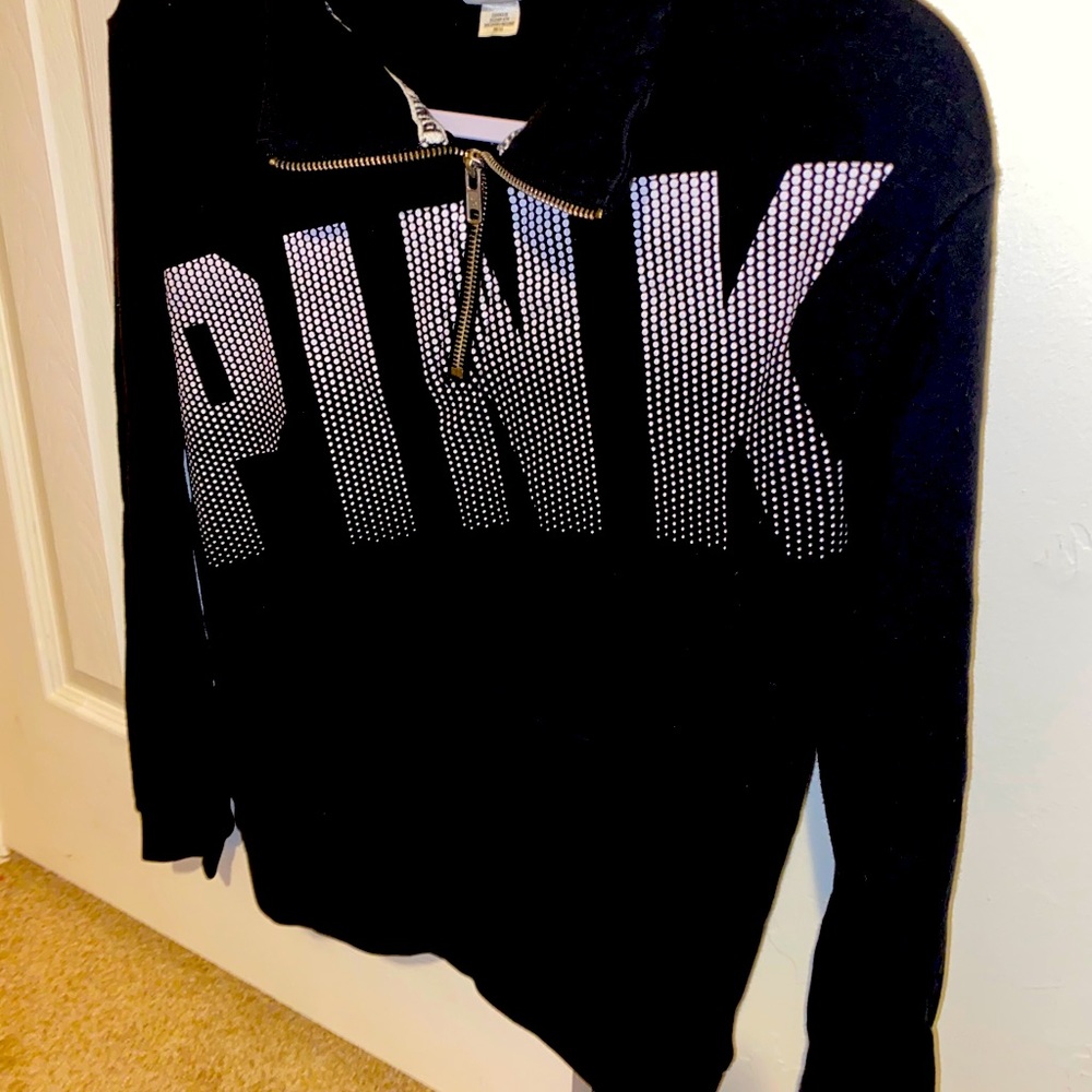 pink half zip